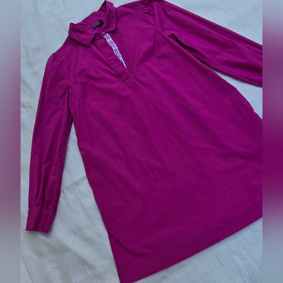 Vineyard Vines Long Sleeve Tunic Dress in Fuchsia - Picture 3 of 7